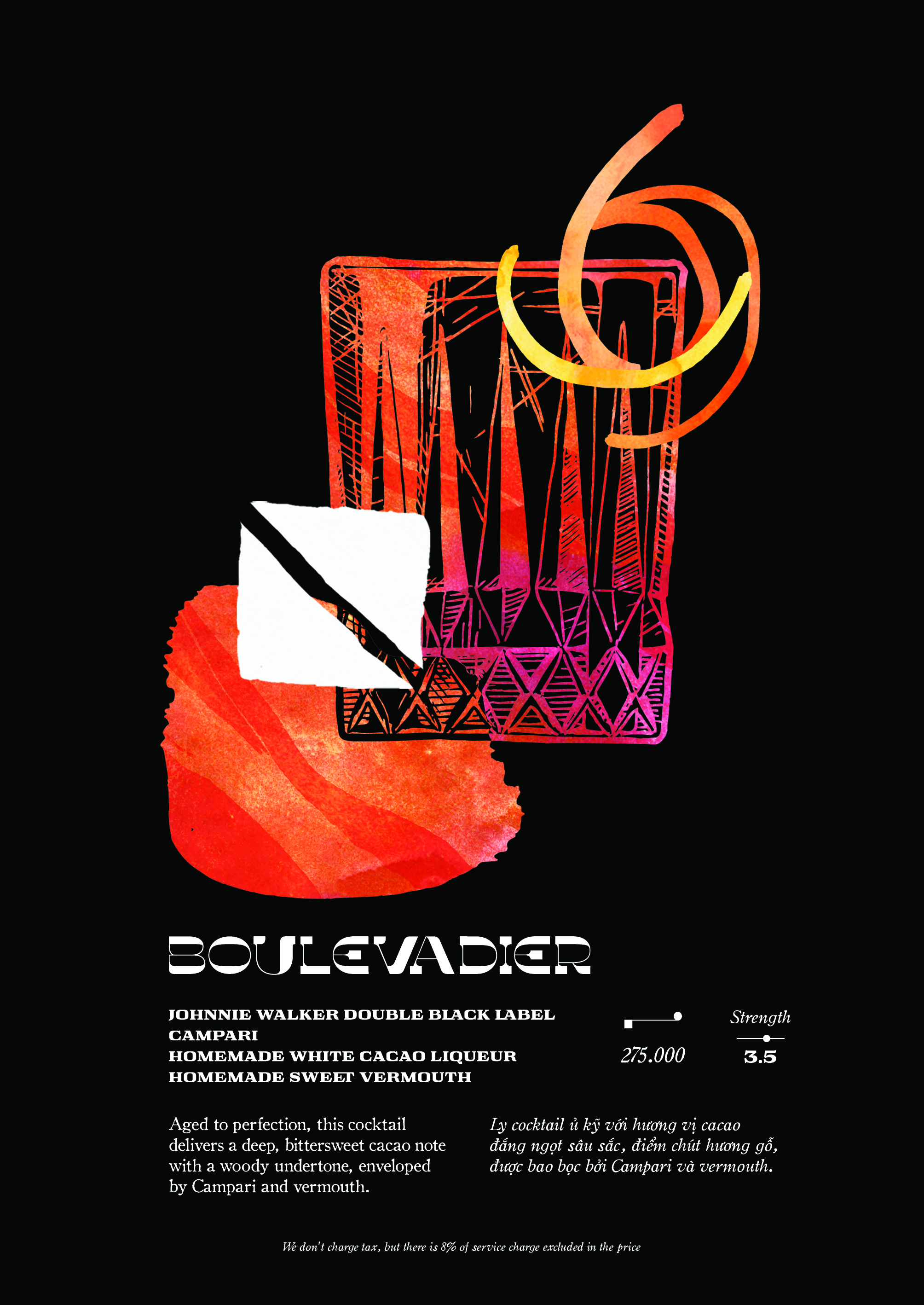 Boulevadier cocktail — Moon Men Bar Hanoi