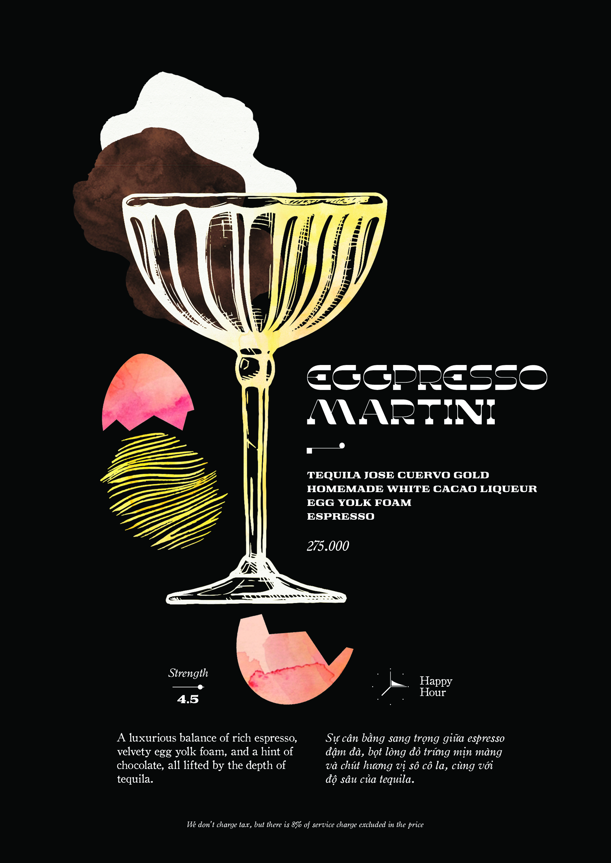 Eggpresso Martini cocktail — Moon Men Bar Hanoi