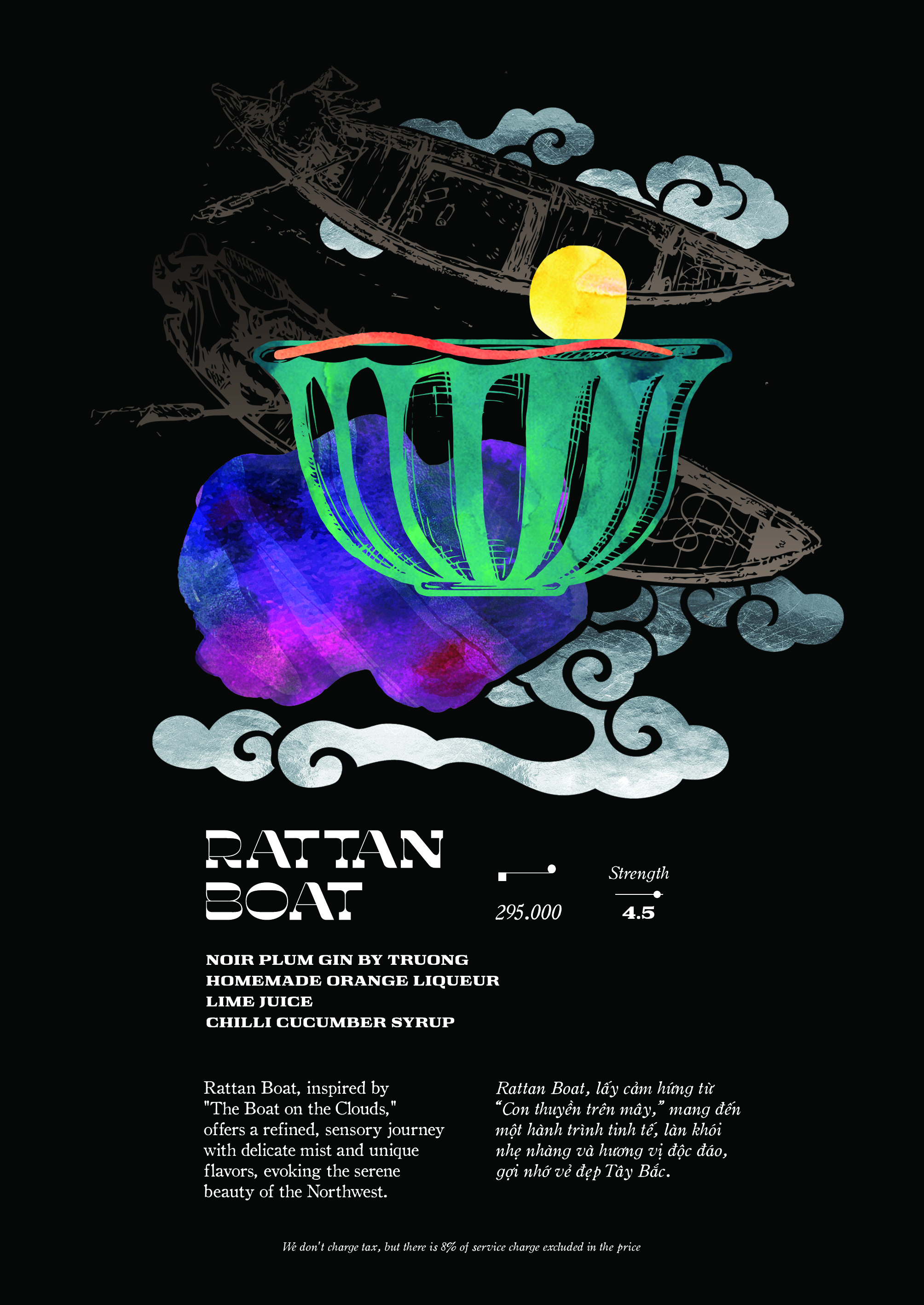 Rattan Boat cocktail — Moon Men Bar Hanoi