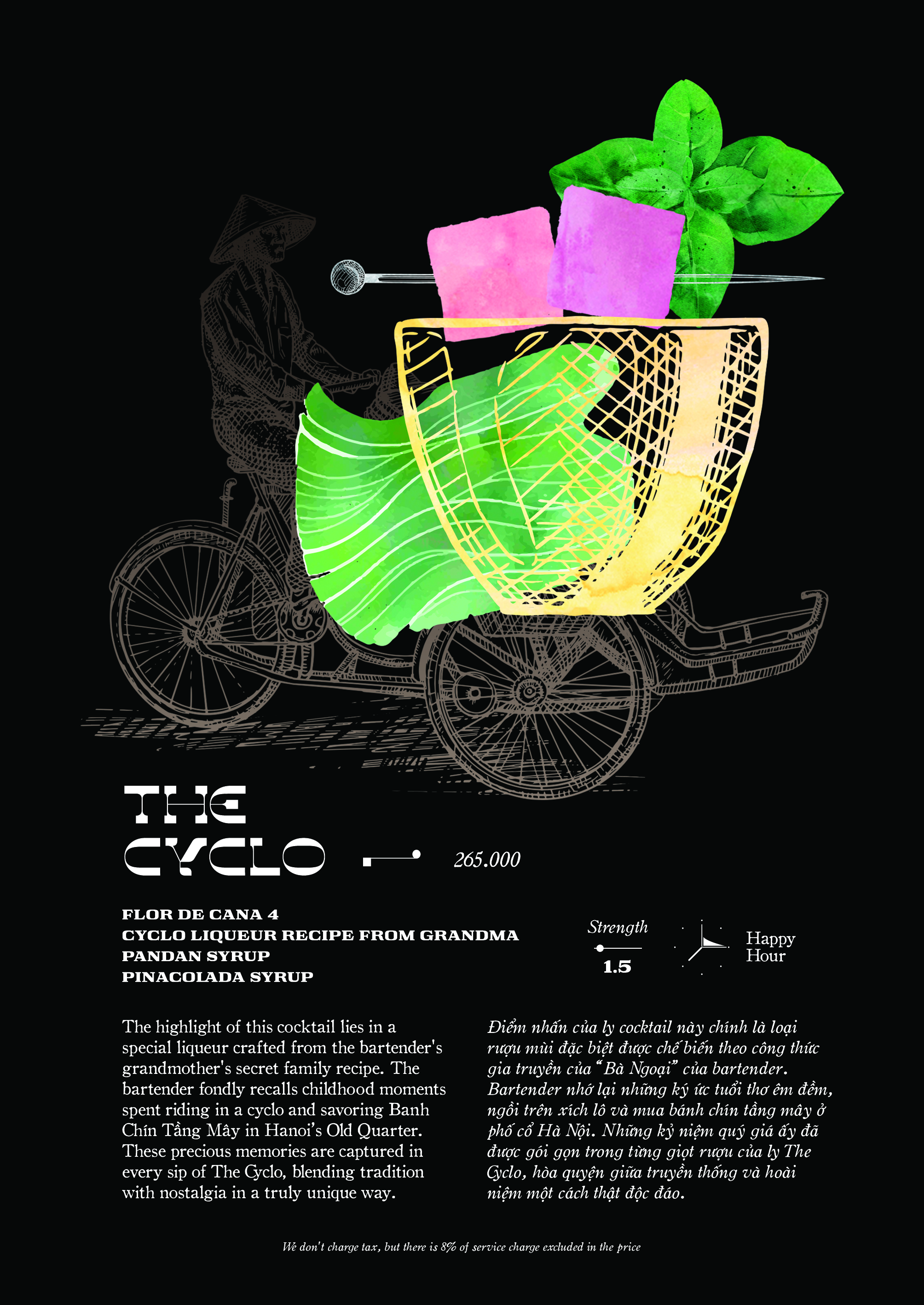 The Cyclo cocktail — Moon Men Bar Hanoi